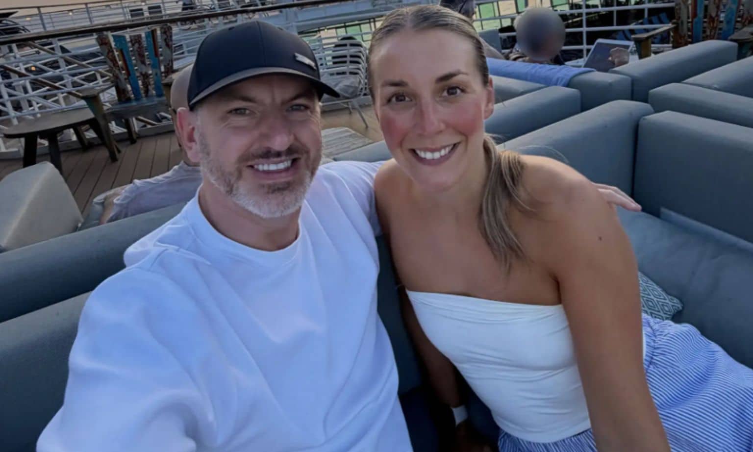 couple on a cruise ship