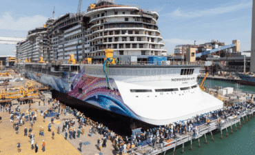 Norwegian Aura floated out