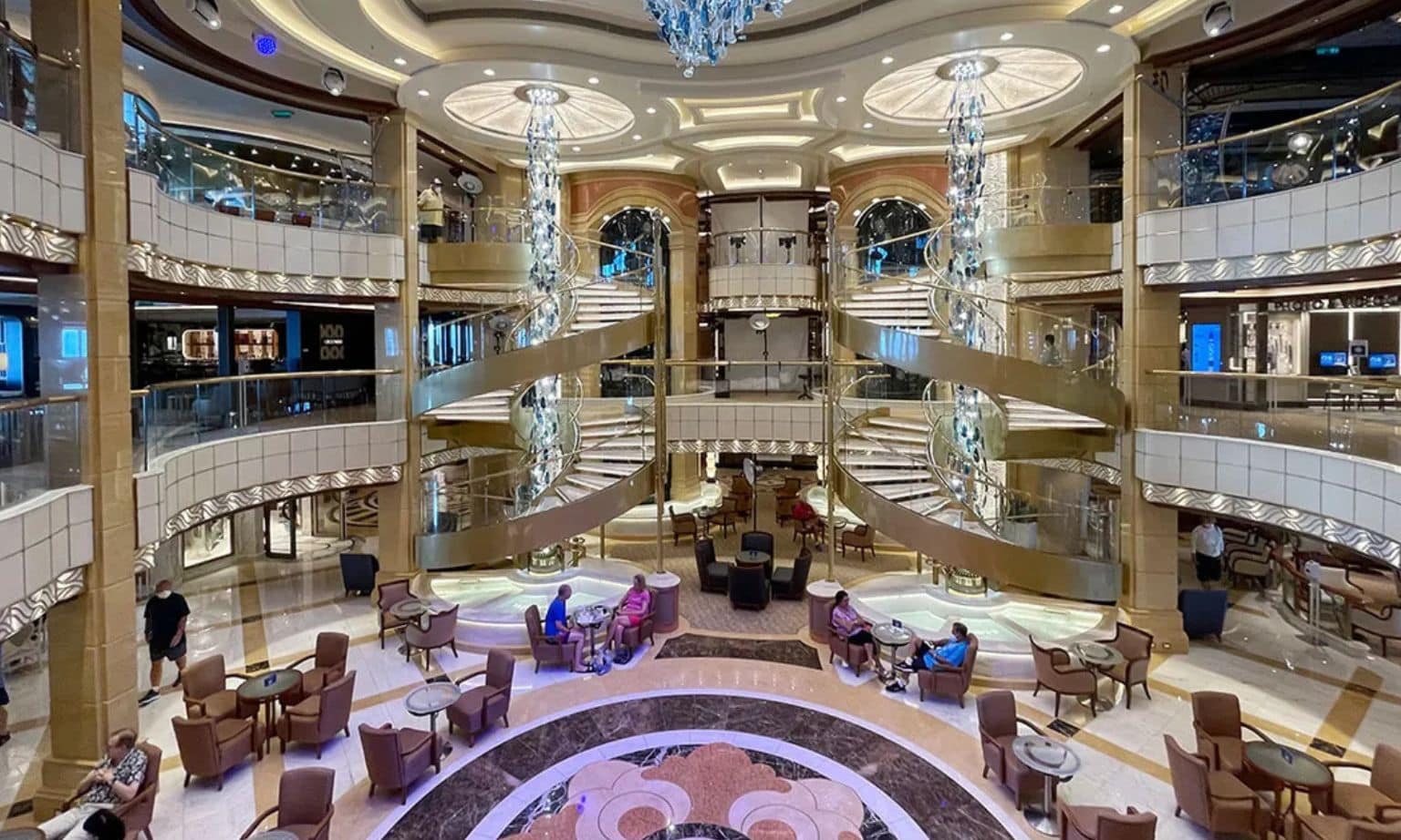 The elegant interiors of a Princess ship.