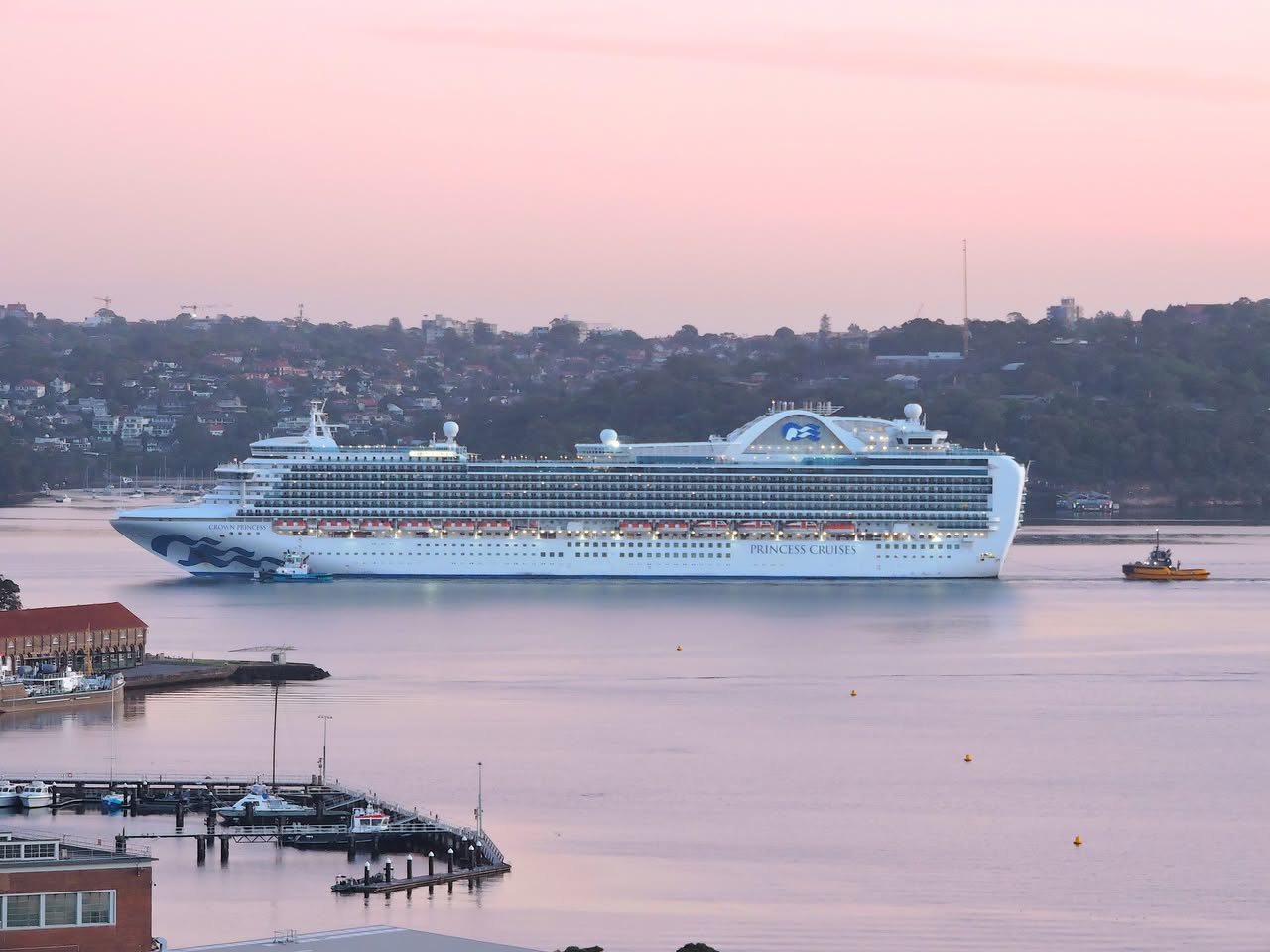 cruise ship sailing through sydney