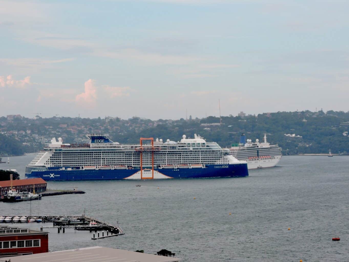 cruise ship sailing through sydney