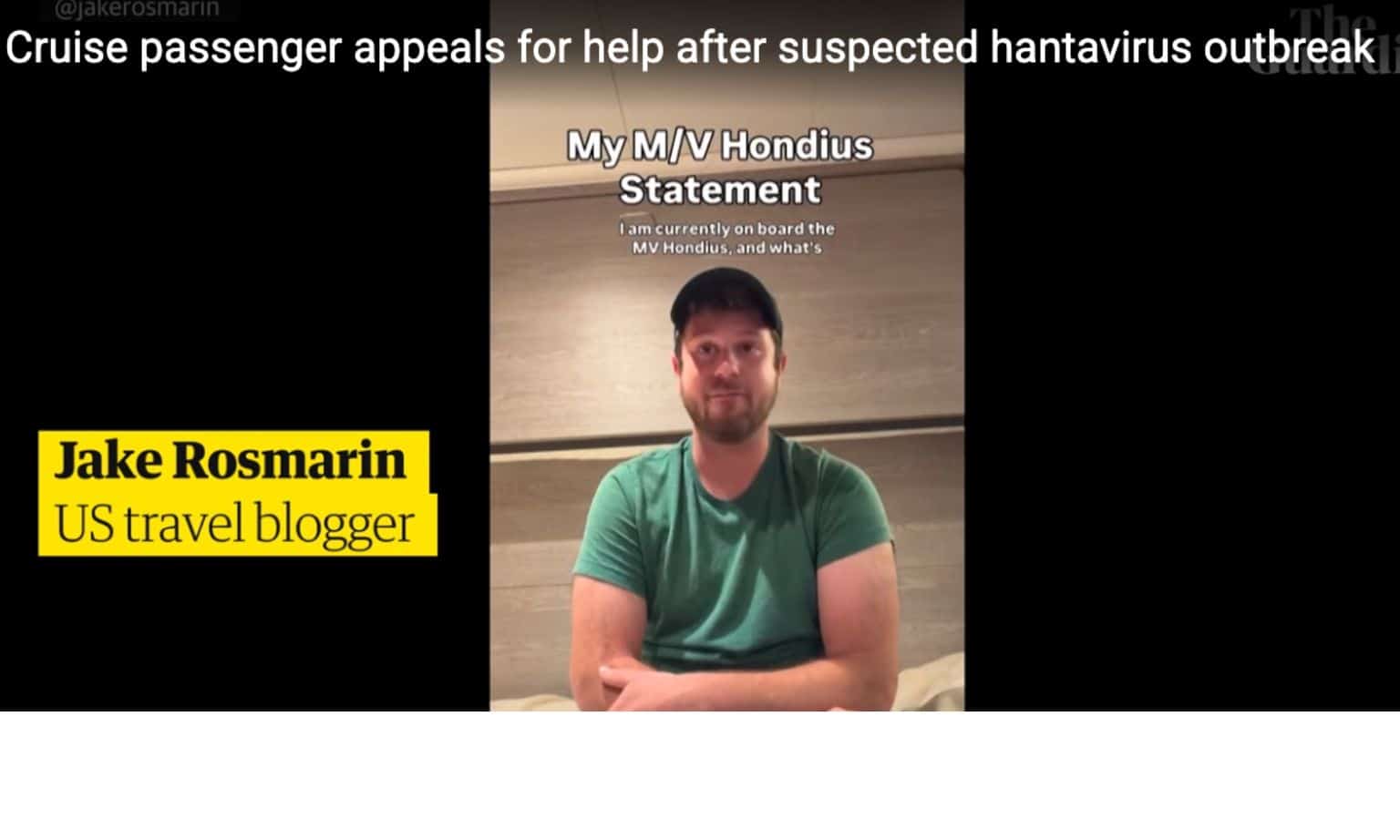mv hondius passenger pleads for help (Picture:
Guardian)