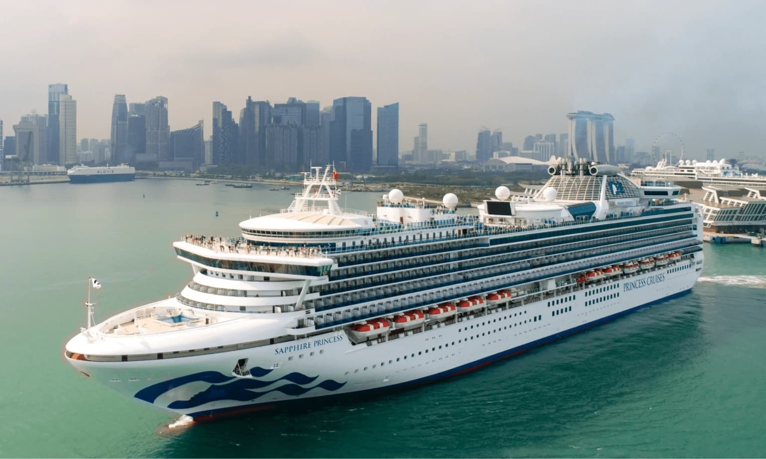 Sapphire Princess on the water