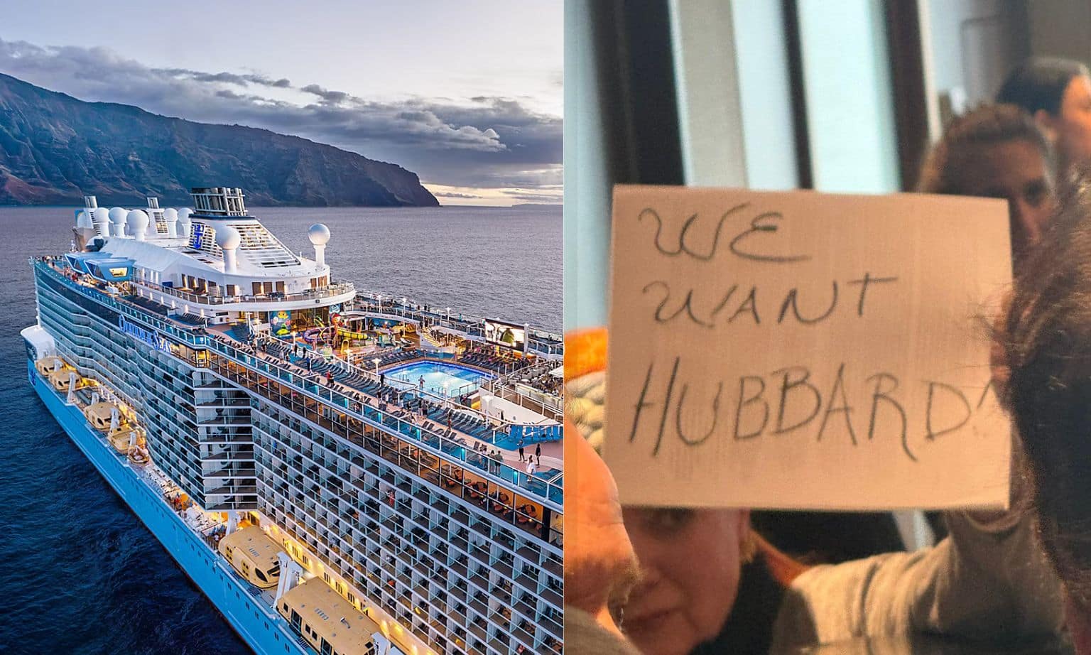 ovation of the seas protests