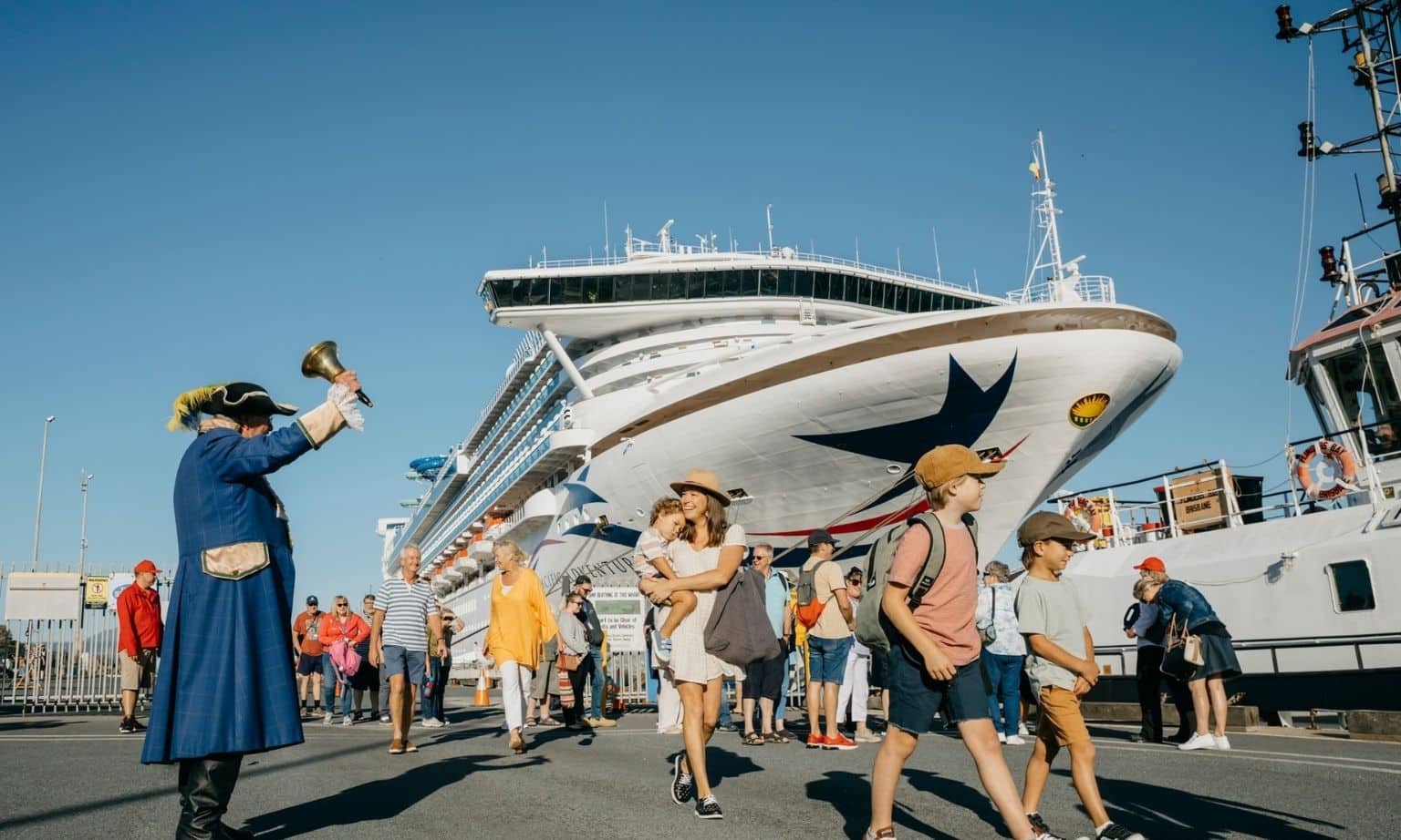 Not-for-profit group Cruise Eden has a team of volunteers to welcome cruise passengers to the town.