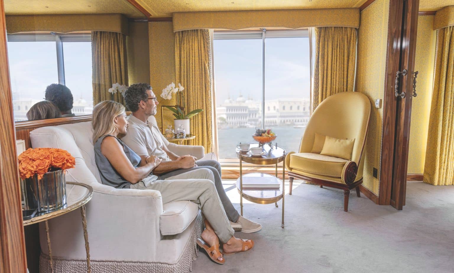 A couple on a Uniworld ship