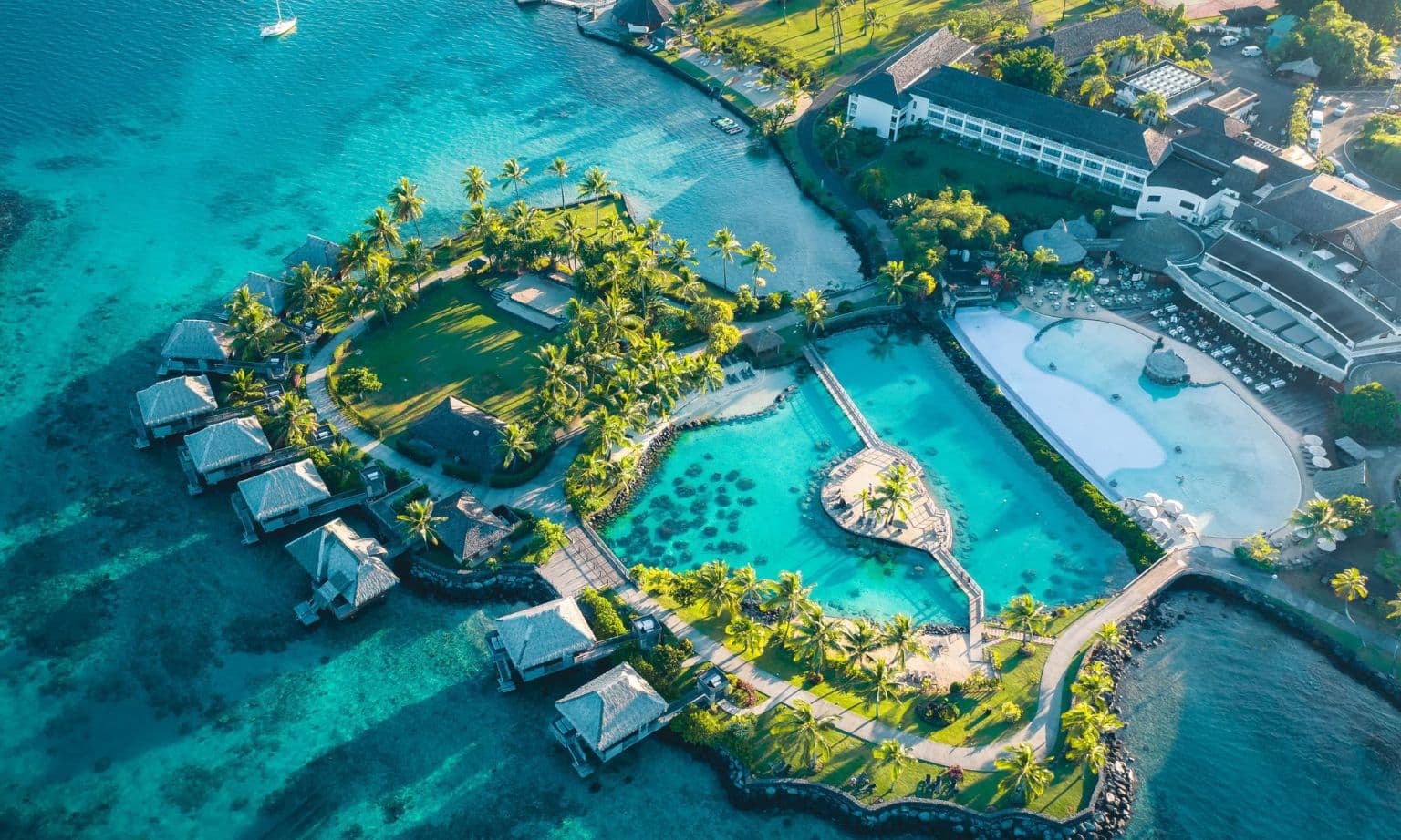 Intercontinental Tahiti Overwater bungalows at the Intercontinental Tahiti.