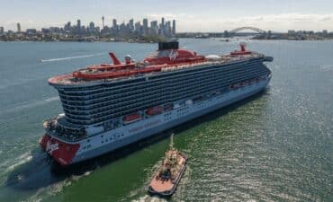 Virgin Voyagers Resilient Lady in Sydney harbour