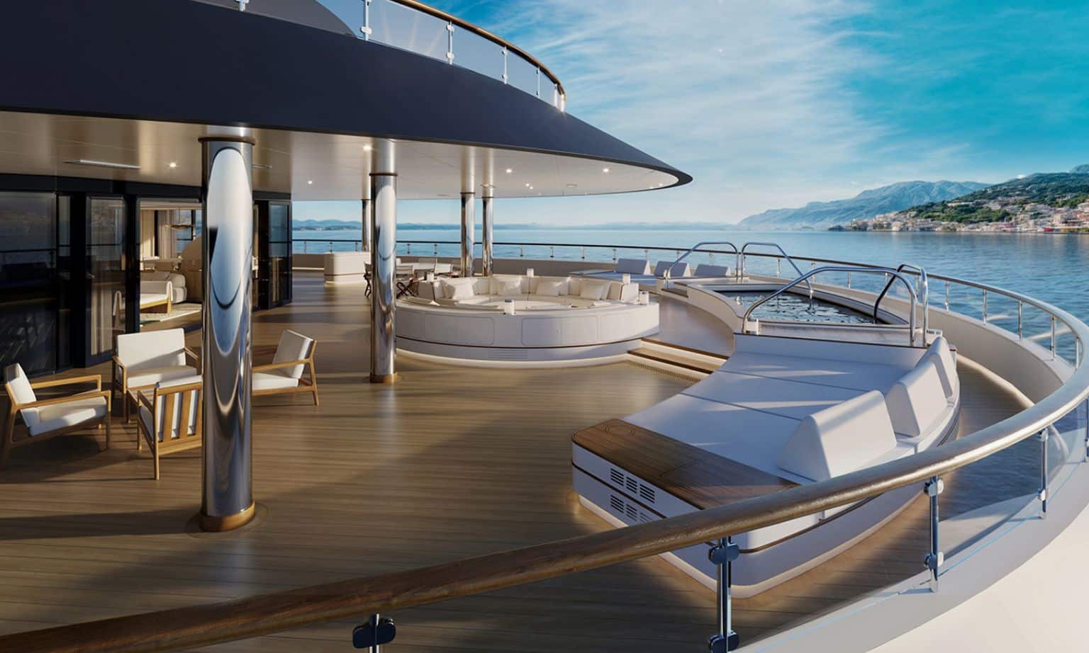 The spa on the Residential Yacht Suites