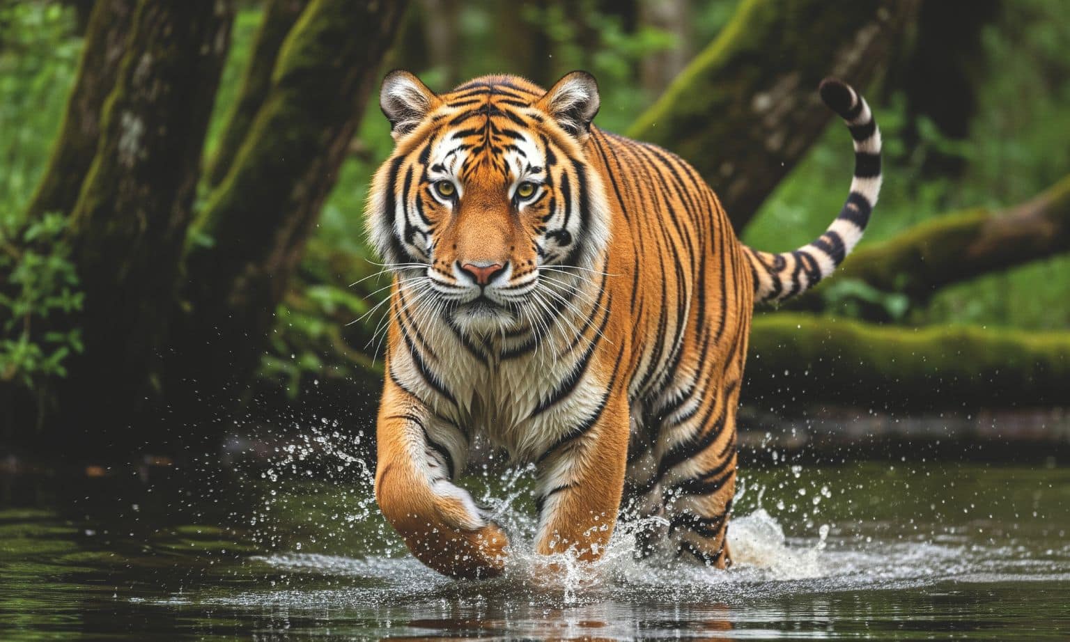 Spot tigers from the Brahmaputra River.