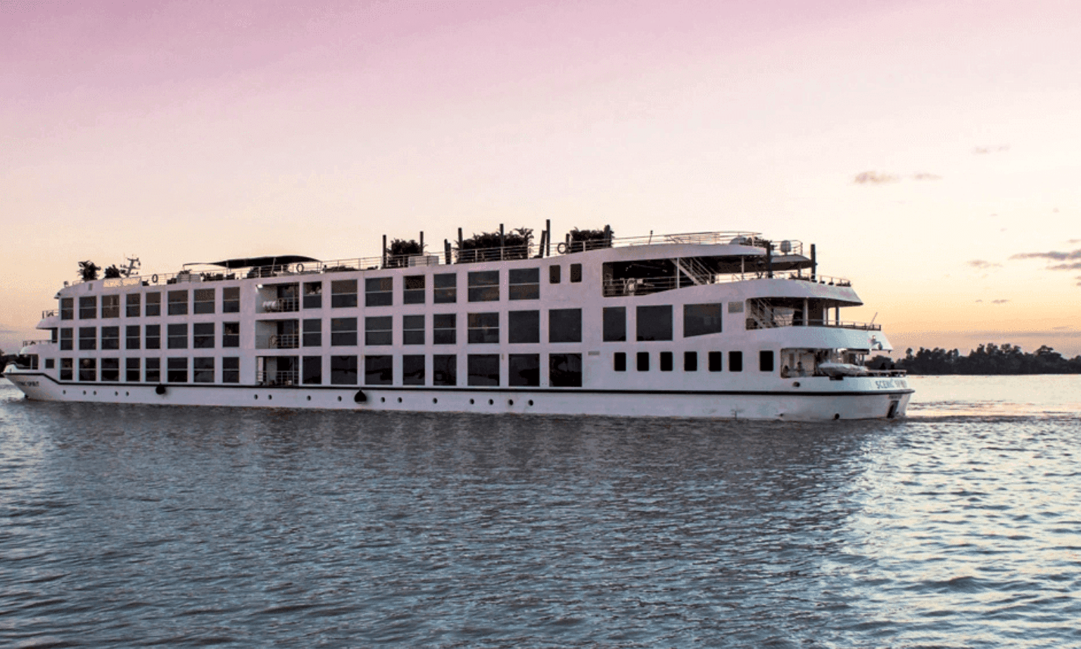 The Scenic Spirit glides along the Mekong river