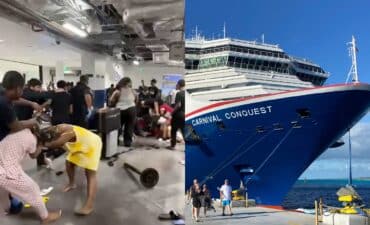cruise ship fight on carnival conquest