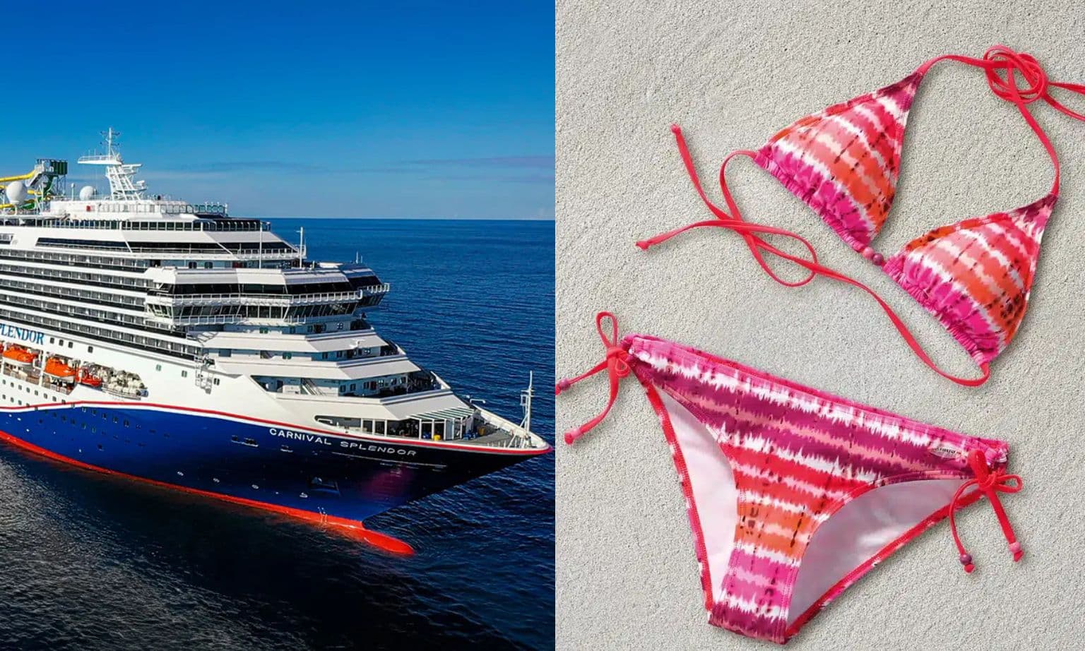 carnival splendor and a bikini