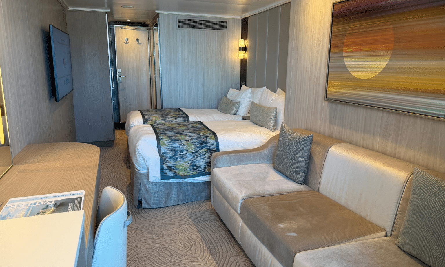 Comfy cabins on Sun Princess