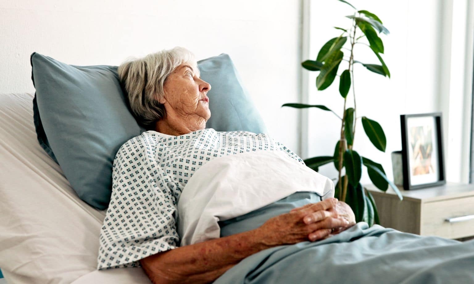 woman in hospital
