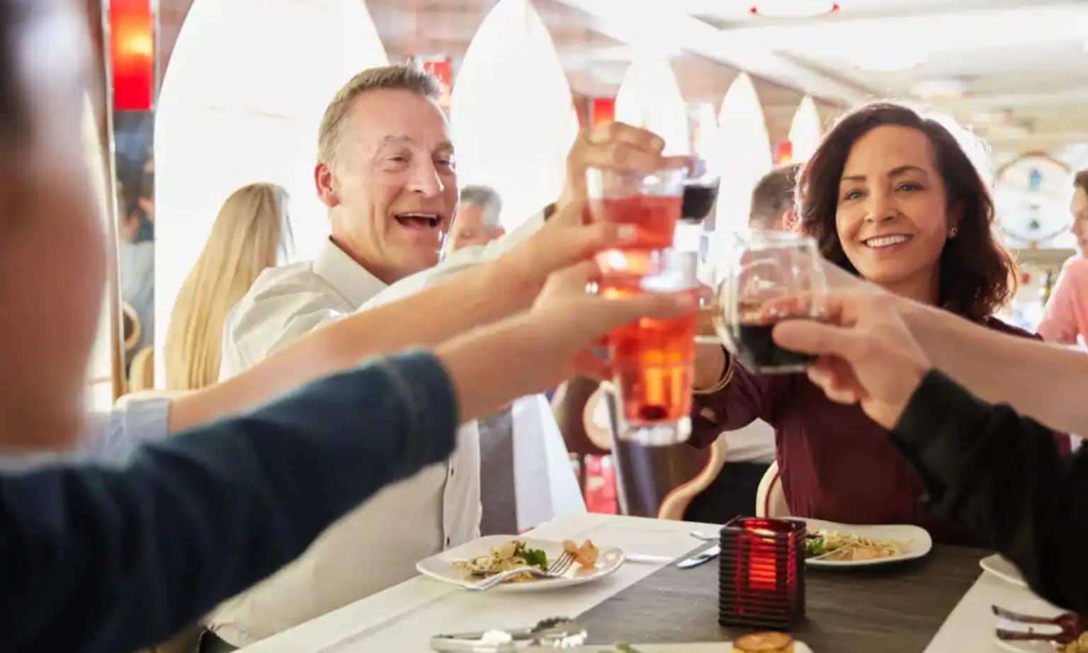 people drinking on ship